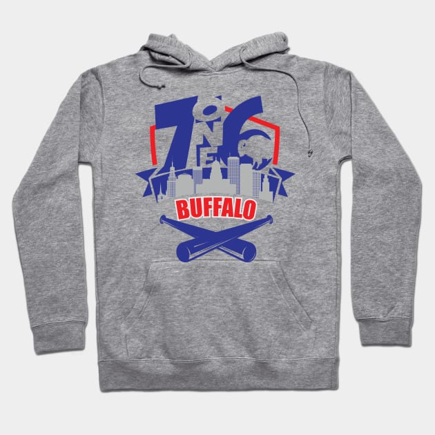 716 Buffalo Baseball color Hoodie by AssortedRealitee